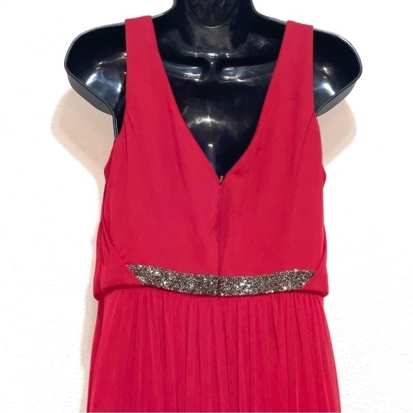 David's Bridal Red Bridesmaid Dress Size 10 - Picture 12 of 16